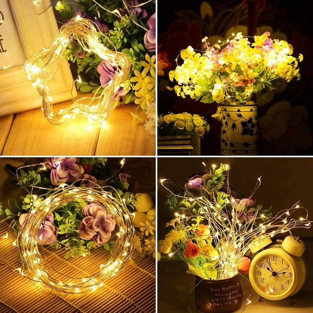 WEARXI Lichterkette Batterie Innen, 10 Stück 2M 20 Mini LED Lichterkette