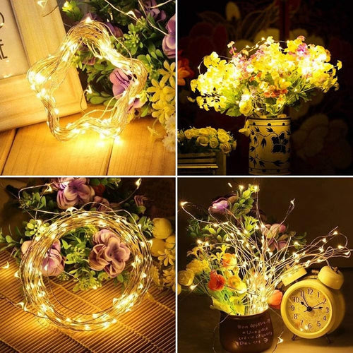 WEARXI Lichterkette Batterie Innen, 10 Stück 2M 20 Mini LED Lichterkette