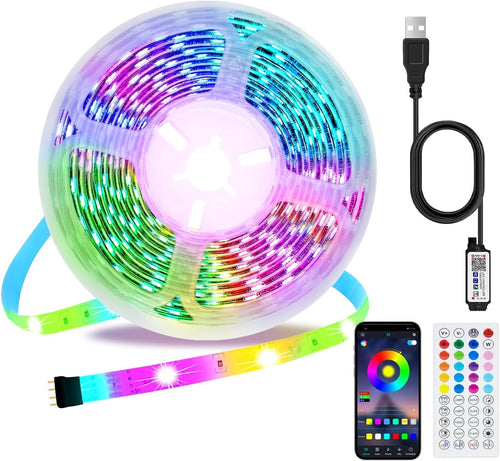 LED Streifen 5 m RGB mit App und Fernbedienung