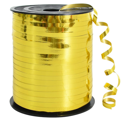 450 Meters Geschenkband Weiss - Gold 5mm Geschenkbänder luftballon schnur - luftballon band Luftballons Hochzeit Geschenkverpackung für Weihnachtsdeko, Ballonverschlüsse, Geschenkverpackung