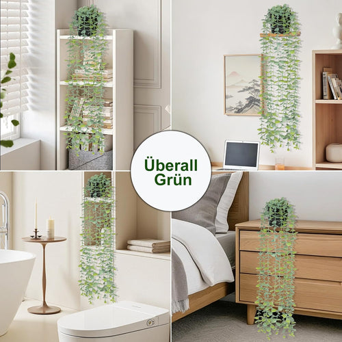 CCILAND Hängepflanze Kunstpflanze Hängend Fake Plant für Zimmer, Home Deko