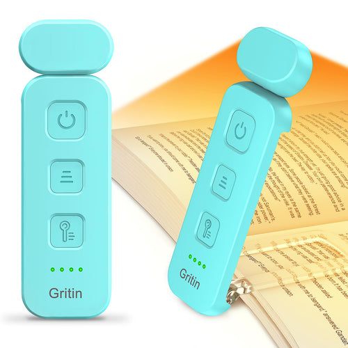 Gritin Leselampe Buch Klemme, Wiederaufladbare Buchlampe mit 7 LEDs -Weiß