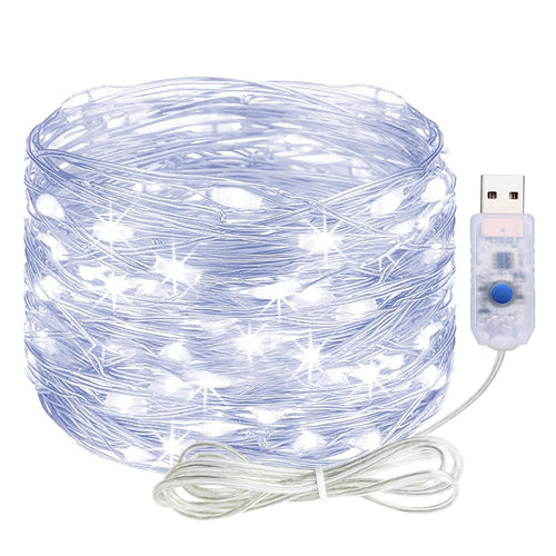 ALEGRE® USB Lichterkette mit Timer, 2M 20 LED Kupferdraht Lichterkette Innen mit Stecker, Warmweiß Led Lichterketten USB mit Timer, Fairy Lights für Weihnachten Deko, Halloween, Hochzeit, Schlafzimmer