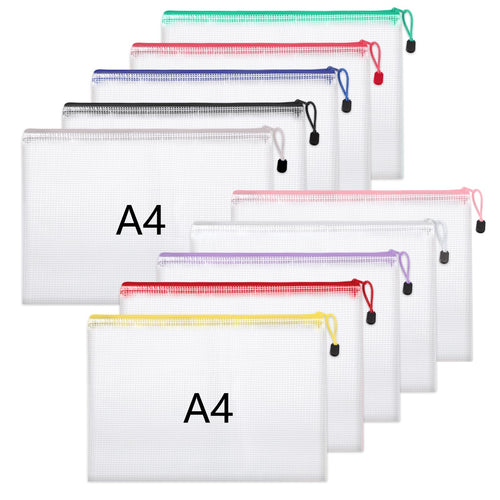 Hemiks 15 Stück Dokumententaschen A4+A5+A6, Dokumentenmappe Wasserabweisend