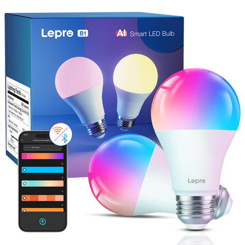 Lepro AI Smart Glühbirne B1, E27, 8,5W, 806lm, dimmbar, RGB+CCT