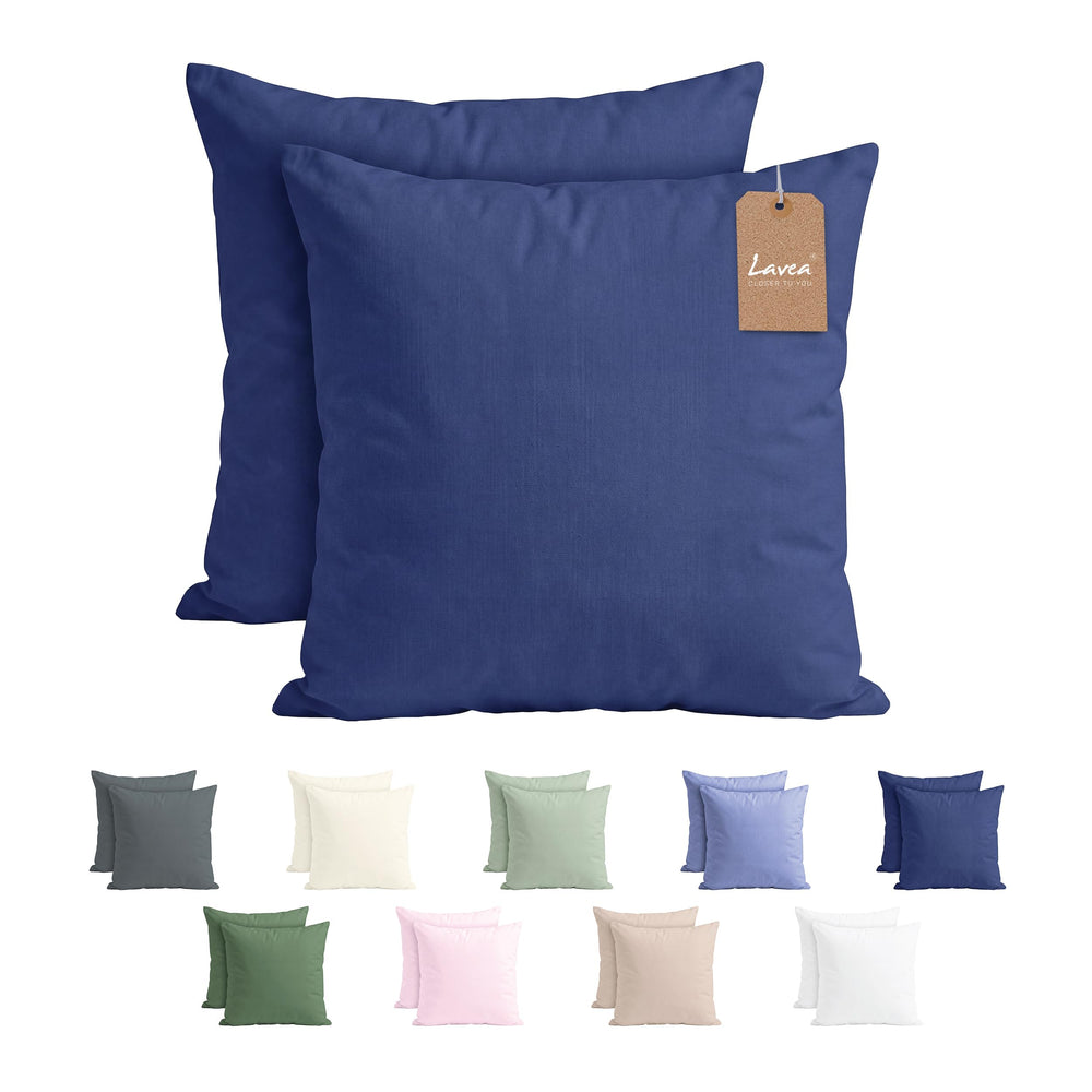 Lavea® 2er Set Kissenbezug - 40x40 - Eukalyptus