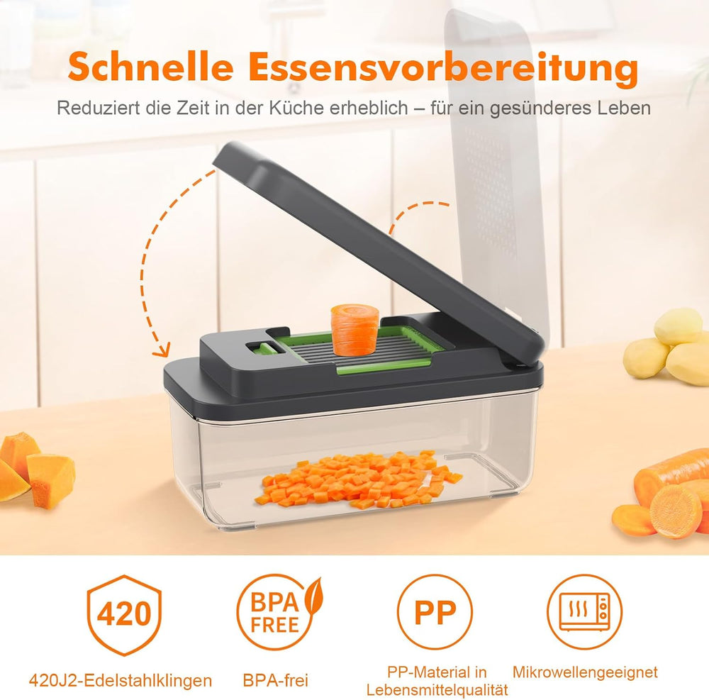 Ibergrif M524-7 Gemüseschneider, Mandoline 7 in 1 Multifunktion