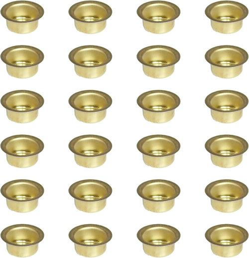 Auswahl Größe - Kerzentülle Kerzeneinsatz Kerzenhalter aus Metall, für Baumkerzen, Puppenkerzen, Pyramidenkerzen Tafelkerzen und Teelichter - Hier: 24 Stück Tülle 12 mm