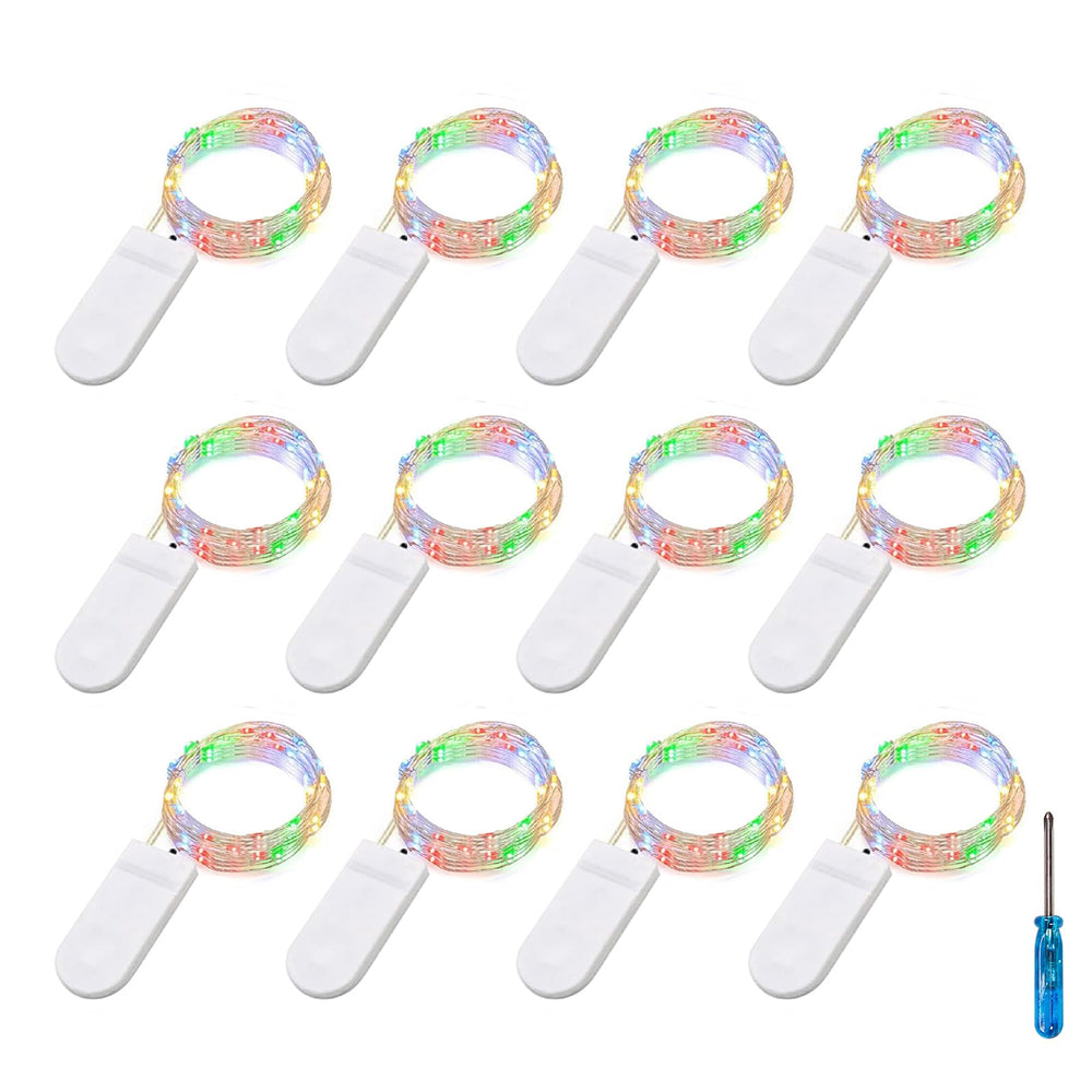 BXROIU 6 x 20 LED Micro Lichterkette Batterie 2 m mit CR2032 Warmweiß