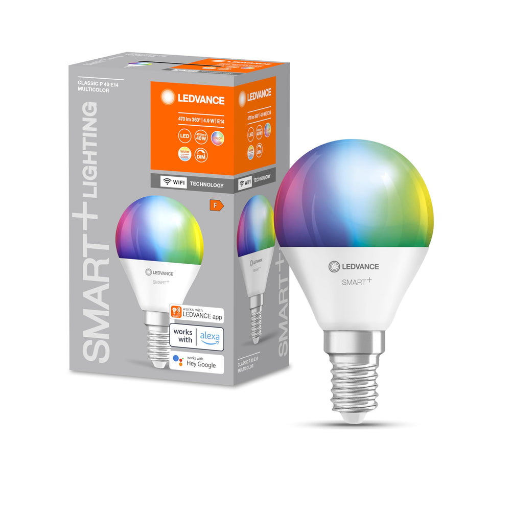LEDVANCE E27 LED Lampe Wifi, Globeform Leuchtmittel mit 14 W (1521Lumen) ersetzt 100 W Glühbirne, dimmbar, RGBW Lichtfarbe (2700-6500K), kompatibel mit Alexa, google oder App, Lampen im 1er-Pack