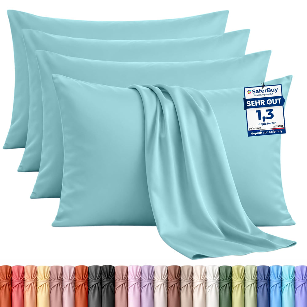 Utopia Bedding Kissenbezug 40x40 4er Set , kopfkissenbezug 40x40 Grau