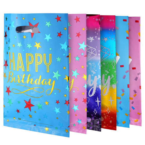 Flintronic 30 Stück Geschenktüten, Geburtstagstüten Kindergeburtstag Gastgeschenke, Cookie Partytüten, mitgebsel kindergeburtstag für Mädchen Jungen