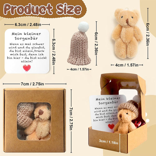 Pocket Hug Positive Mini-Teddybär, Bär In Einer Box Mini