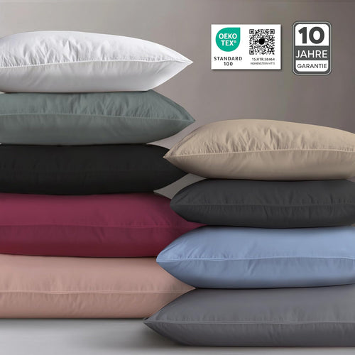 Twinzen - Kissenbezug 40x40cm - 2er Set - 100% Baumwolle - Anthrazit