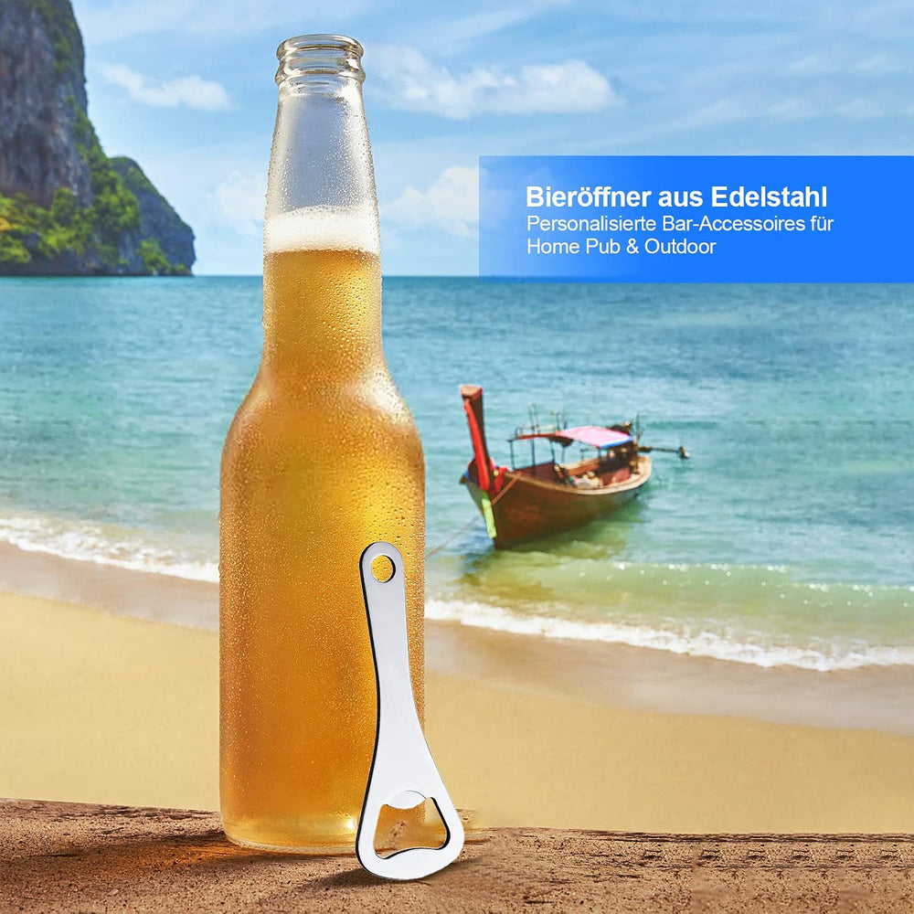 10 Stück Flaschenöffner,Edelstahl Barkeeper Bierflaschenöffner Bierkorkenzieher aus Edelstahl Bier Flaschenöffner für Home Pub Outdoor Männer