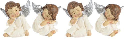 Ideen mit Herz Kleine Deko-Figuren Engel | Weihnachtsfiguren ideal zum Basteln oder als Tischdeko für Weihnachten | 2 Engel-Figuren | jeweils ca. 4,5 x 3,5 x 3 cm