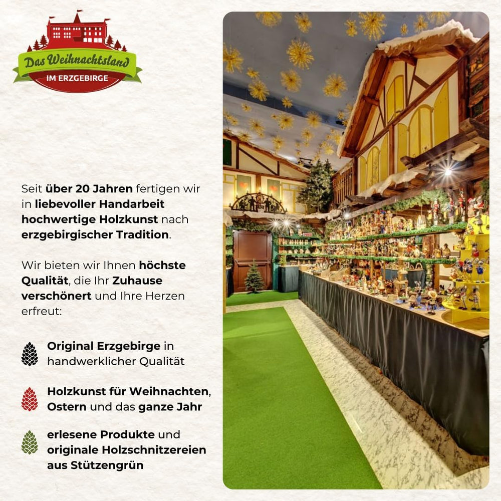 Lichterbogenerhöhung aus Holz 2er-Set – Motiv Weihnachtsmann