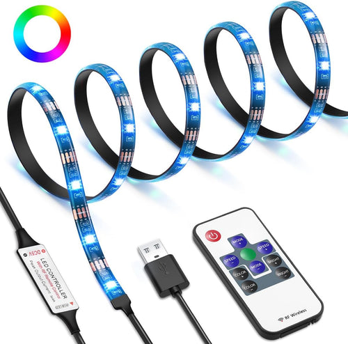 RGB LED Streifen mit Fernbedienung, 21 Modi, 1 m