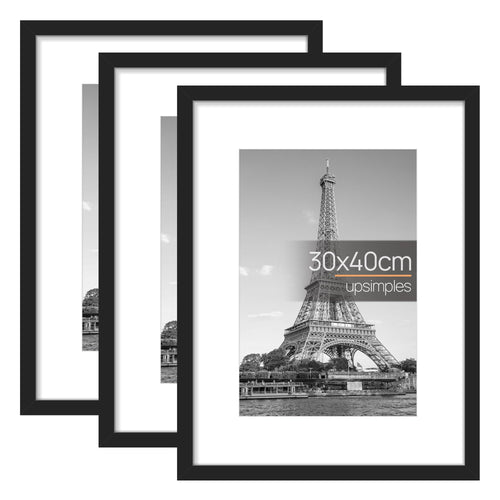 upsimples 3 Pack Bilderrahmen A4, Bilderrahmen Kinderzeichnungen A4，Picture Frame Schwarz für Fotos, Bilder, Poster