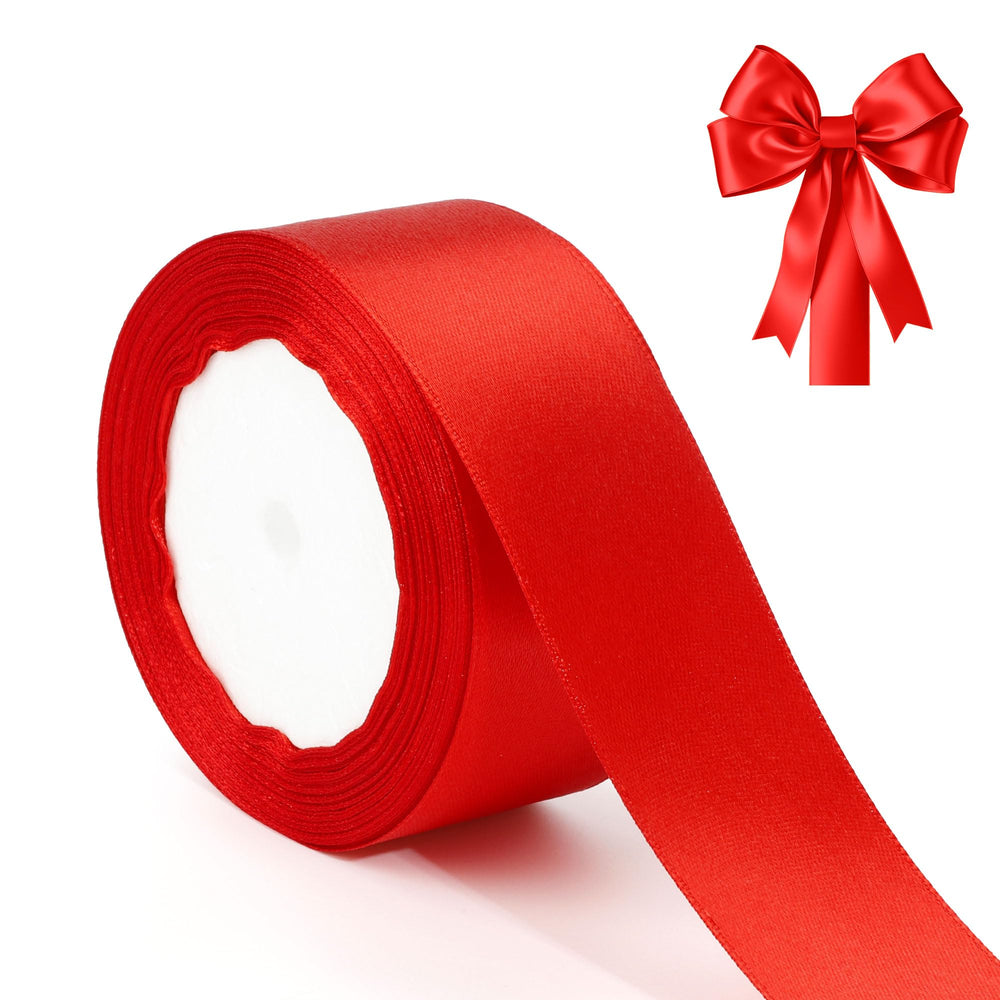 Geschenkband Rot 23 Meter 10mm Schleifenband Bordeaux Weinrot