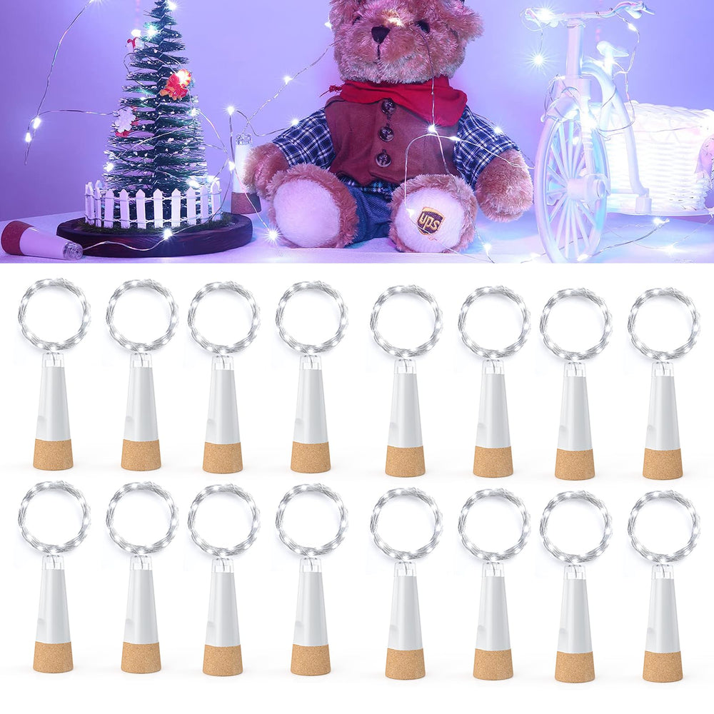Flaschenlichter mit Korken, USB wiederaufladbares Weinflaschenlicht, batteriebetriebene Gläser, Lichterkette, 2025 verbesserte Lichterkette für Weihnachtsdekorationen(Warm weiß, 3 Pack)