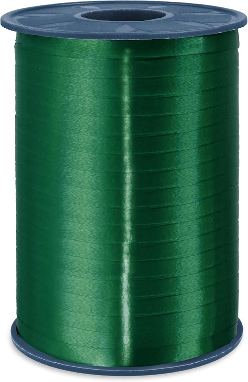 C.E. PATTBERG Geschenkband tannengrün, 500 Meter Ringelband 5 mm zum Basteln, Dekorieren & Verpacken von Geschenken zu jedem Anlass