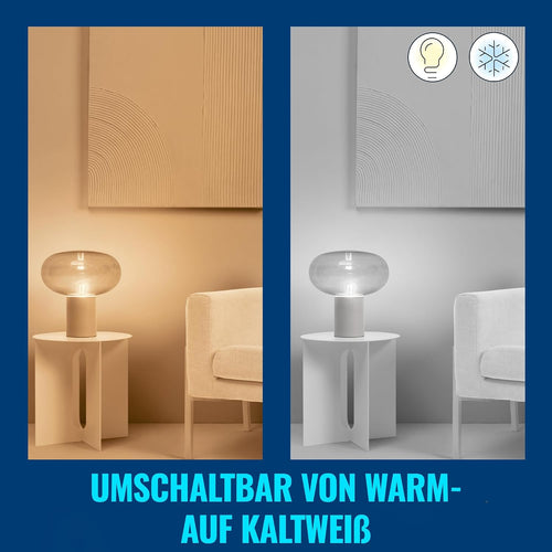 WiZ Tunable White LED Lampe, Standardform 1er-Pack E27, 60W, transparentes Vintage Design, dimmbar, warm- bis kaltweiß, smarte Steuerung per App/Stimme über WLAN