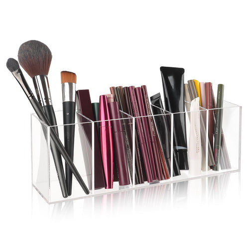 Acrylic Pinselhalter, 3 Fächer Make Up Organizer, Schminktisch Organizer