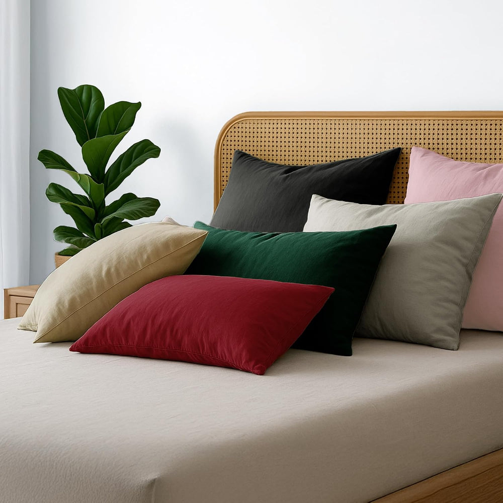 Kissenbezug 40x40 Baumwolle Renforcé (2er-Set) - Rosa - Dicht gewebt mit 57 Fäden/cm² - 40x40cm Kissenbezug - Oeko Tex Zertifiziert - Dreamzie