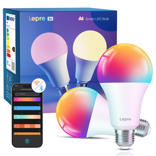 Lepro AI Smart Glühbirne B1, E27, 8,5W, 806lm, dimmbar, RGB+CCT