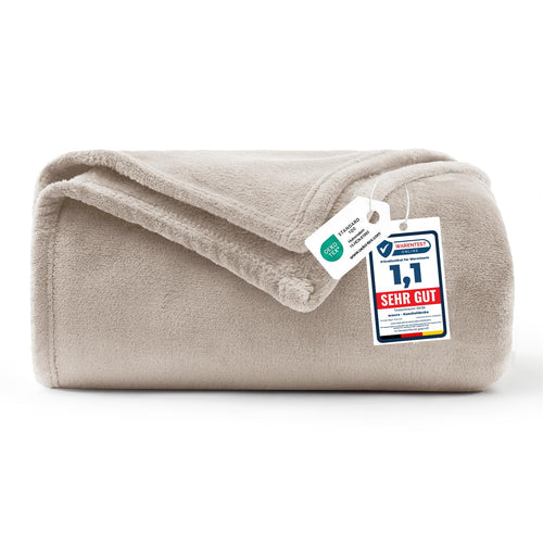 WAVVE Kuscheldecke Flauschig Decke Tagesdecke 150x200 - Sofadecke Grau