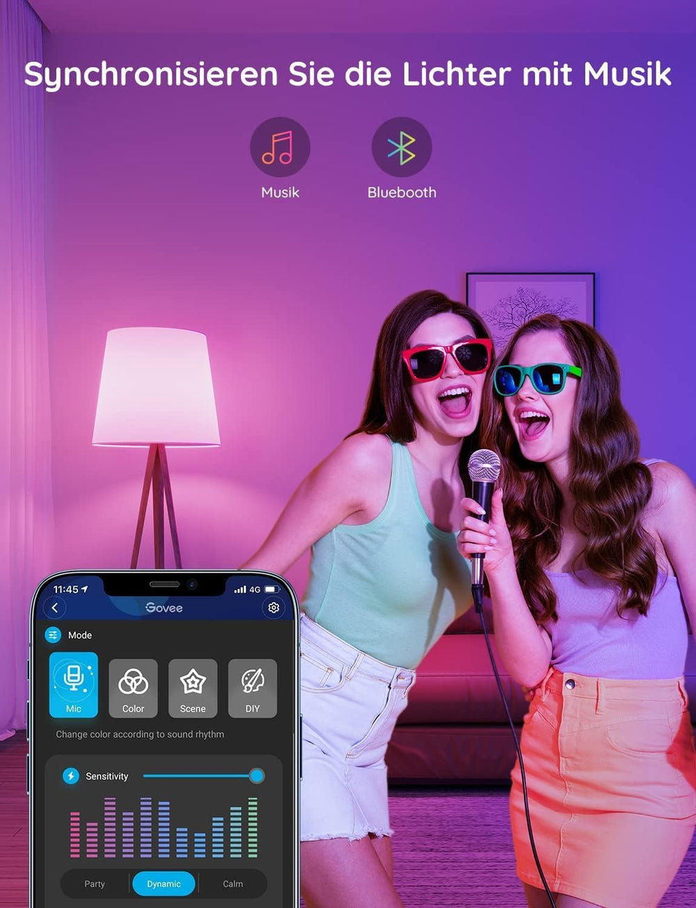 Govee Smart Glühbirne E27, WLAN LED Lampe RGBWW 800lm,dimmbare,2 Stück
