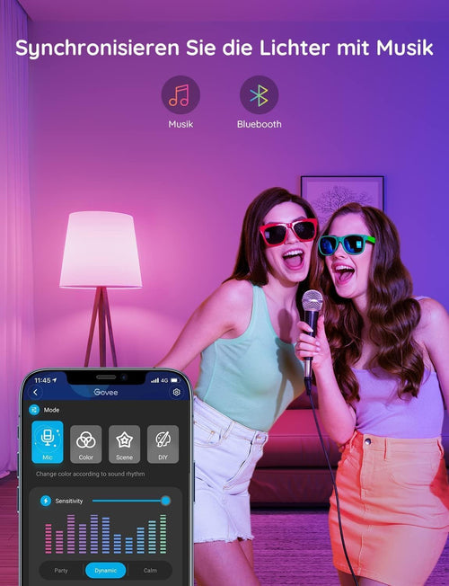 Govee Smart Glühbirne E27, WLAN LED Lampe RGBWW 800lm,dimmbare,2 Stück