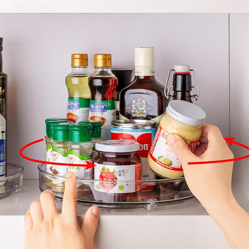 Famhap Drehteller Kühlschrank Organizer 22cm, 360° Drehbar