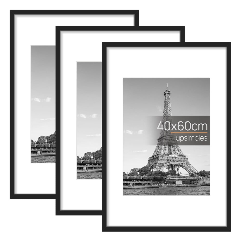 upsimples 3 Pack Bilderrahmen A4, Bilderrahmen Kinderzeichnungen A4，Picture Frame Schwarz für Fotos, Bilder, Poster