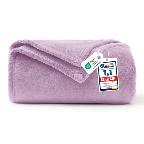 WAVVE Kuscheldecke Flauschig Decke Tagesdecke 150x200 - Sofadecke Grau