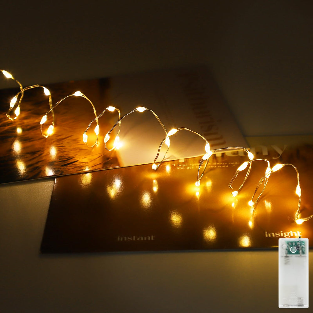 Mini Lichterkette Aufladbar 2M 20LED Warmweiß 3er Set