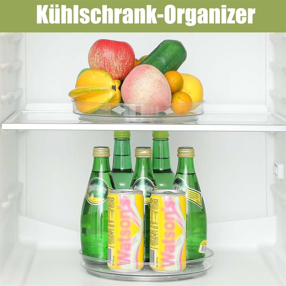 Famhap Drehteller Kühlschrank Organizer 22cm, 360° Drehbar