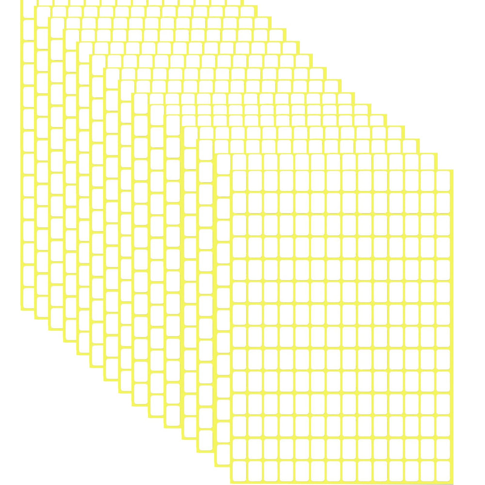 Meekye 600 Stück Etiketten Selbstklebend, 38 x 19 mm Aufkleber zum Beschriften, Universal Klebeetiketten zum Preisschilder, Adress, Haushalt, Tiefkühl Büro Küche und Marmelade Etiketten