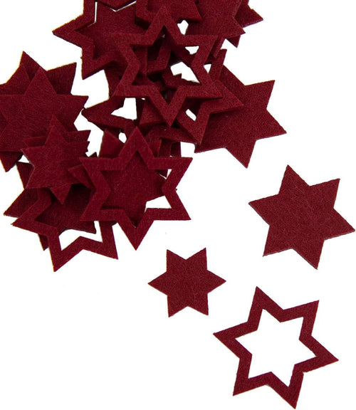 Filz Sterne Weihnachtsdeko, 24 Stück
