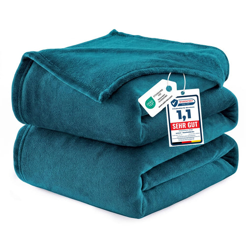 WAVVE Kuscheldecke Flauschig Decke Tagesdecke 150x200 - Sofadecke Grau