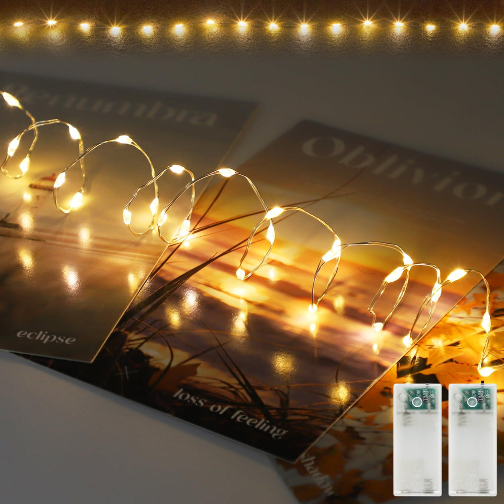 Mini Lichterkette Aufladbar 2M 20LED Warmweiß 3er Set