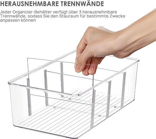 Vtopmart 4er Kühlschrank Organizer mit 4 Fächern