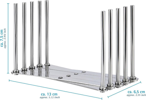 GRÄWE Deckelhalter, Tellerhalter, Spareribs-Halter, aus Edelstahl, Halter für Deckel & Teller, verstellbarer Topfdeckelhalter mit 4 anpassbaren Nischen