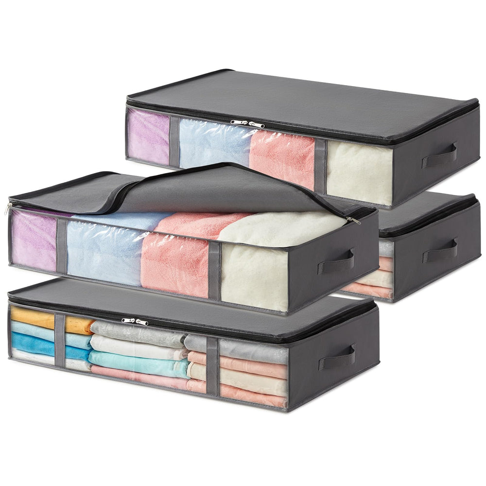 Lifewit 2 Stück 40L Unterbett Aufbewahrungsbox, Faltbare Unterbettkommode