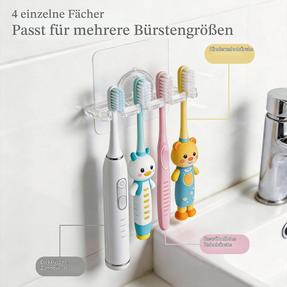 Zahnbürstenhalter Wand Selbstklebend, 2 Stück Toothbrush Holder