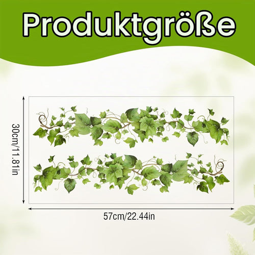 4 Stück Wandsticker Grüne Ranken Wandtattoo Pflanzen Efeu Modern Wand Sticker Wohnzimmer Selbstklebend Wandaufkleber Gräser Blätter Rebe Grün Dekoration Für Schlafzimmer Klassenzimmer Küche Wanddeko