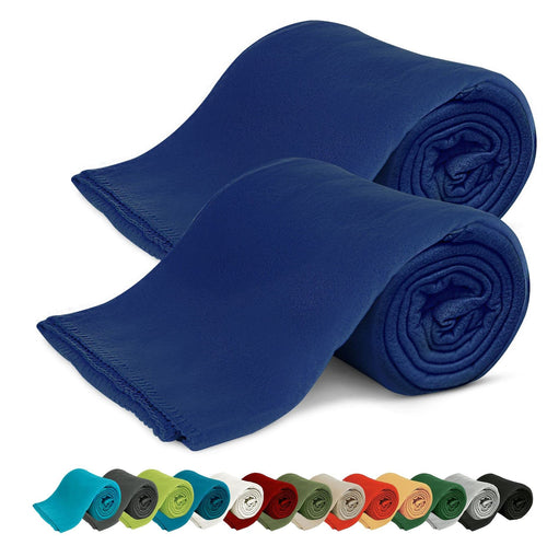 KiGATEX Polar Fleecedecken 2er Set Silber 130x160 cm Oeko-TEX® ca. 420g