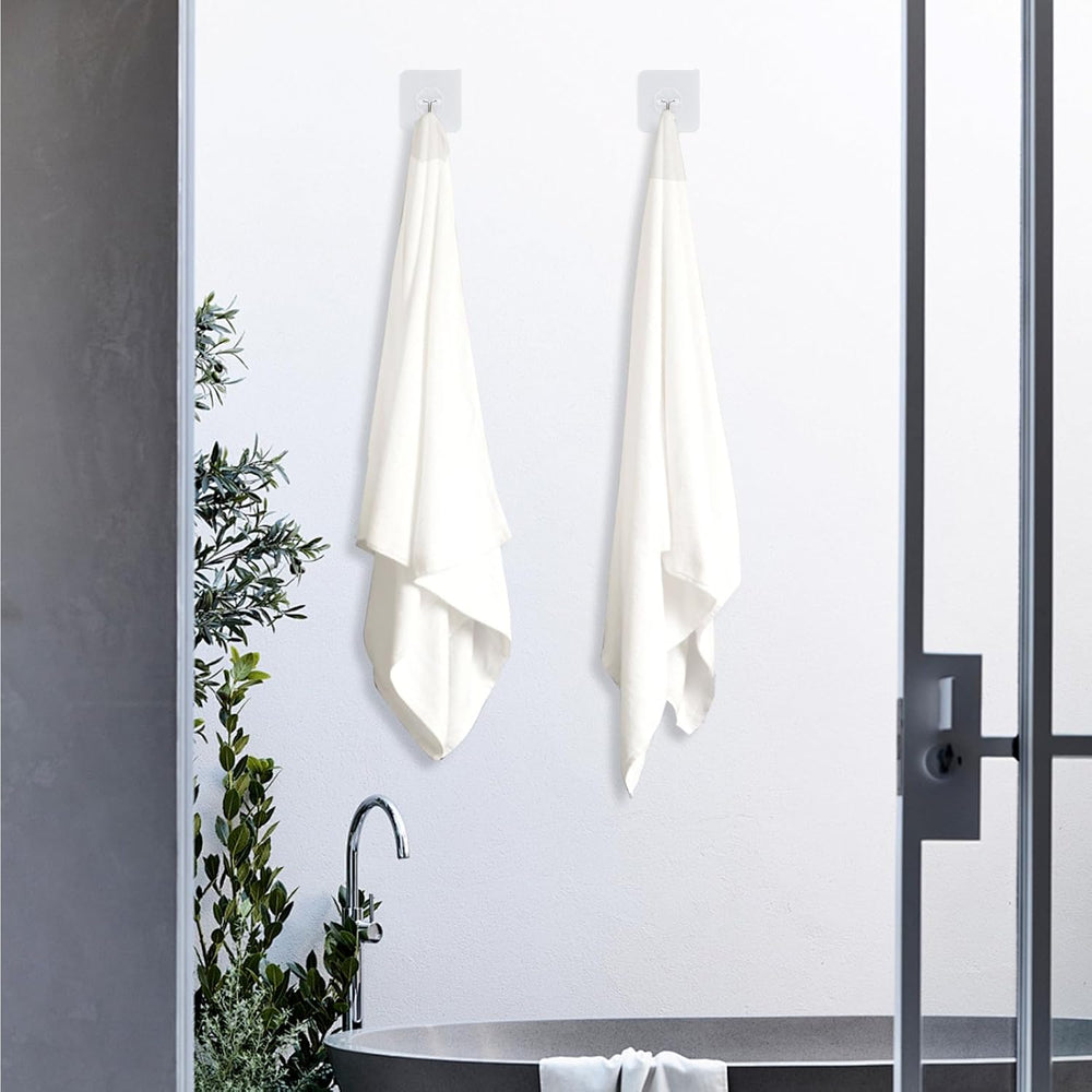 Elalove 24 Stück Bohrfrei Transparente Klebehaken selbstklebend Hanken– Starke Haftung bis 10 kg, und Vielseitig Einsetzbar