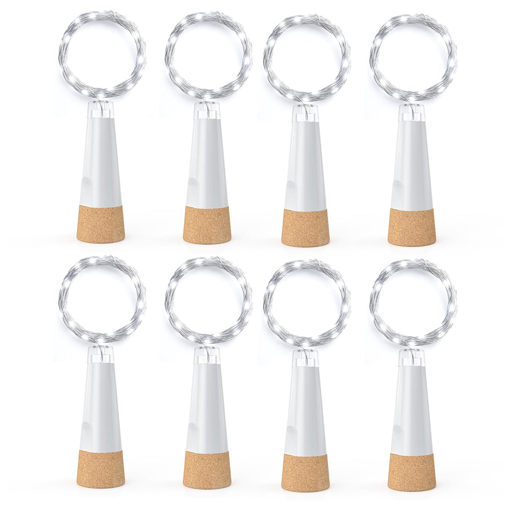 Flaschenlichter mit Korken, USB wiederaufladbares Weinflaschenlicht, batteriebetriebene Gläser, Lichterkette, 2025 verbesserte Lichterkette für Weihnachtsdekorationen(Warm weiß, 3 Pack)